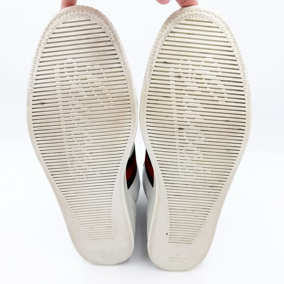 Gucci Web Stripe Coda High Top White Leather Sneakers US Men’s 11.5 - Picture 9 of 15